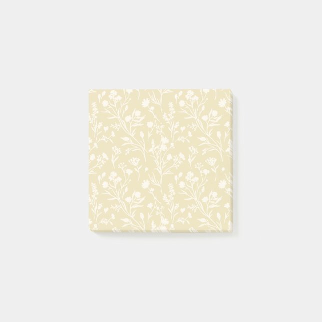 Notas Post-it® Flores susurrantes neutrales - Trigo dorado (Anverso)