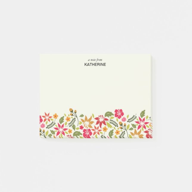 Notas Post-it® Flores tropicales hawaianas (Anverso)