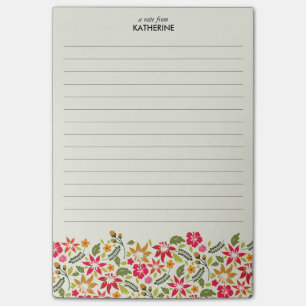 Notas Post-it® Flores tropicales hawaianas - alineadas