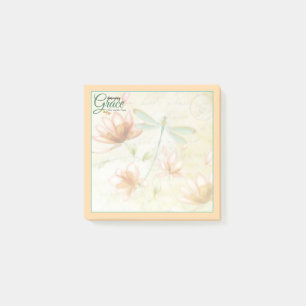 Notas Post-it® Flores y libélula de Amazing Grace