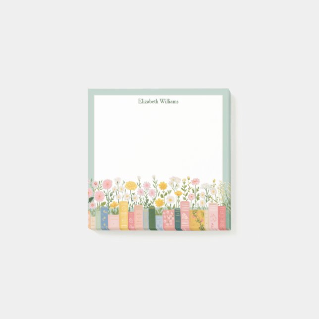 Notas Post-it® Flores y Libros Bonitos  (Anverso)