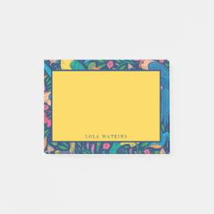 Notas Post-it® Flores y loros de colores