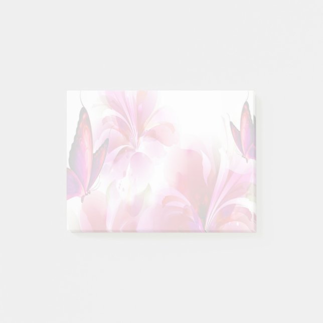 Notas Post-it® Flores y mariposas (Anverso)