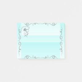 Notas Post-it® Flower Beauty Aqua Sticky Notes