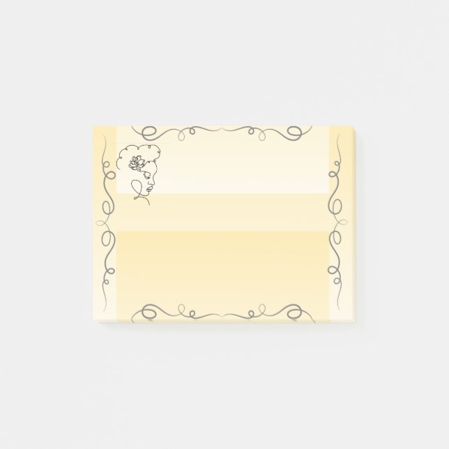 Notas Post-it® Flower Beauty Goldenrod Sticky Notes (Anverso)
