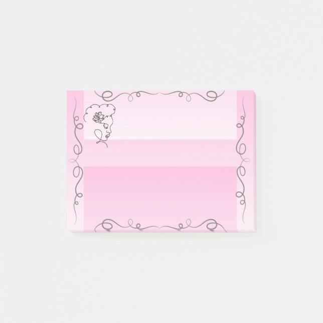 Notas Post-it® Flower Beauty Rosa Sticky Notes (Anverso)