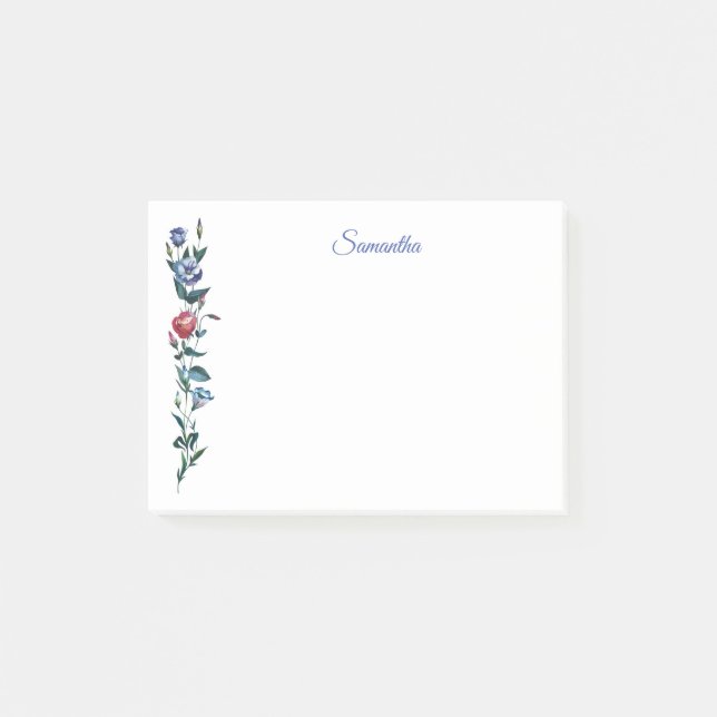 Notas Post-it® Flower Personalized Post it Notes (Anverso)