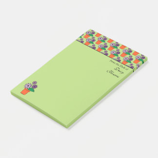 Notas Post-it® Flower Pots Purple Daisises Personalizado