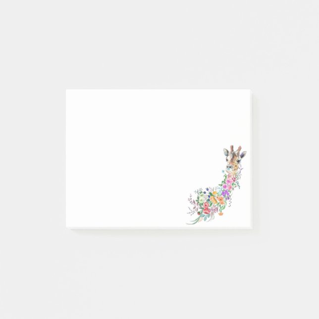 Notas Post-it® Flowers Bouquet Giraffe Post it Notes (Anverso)