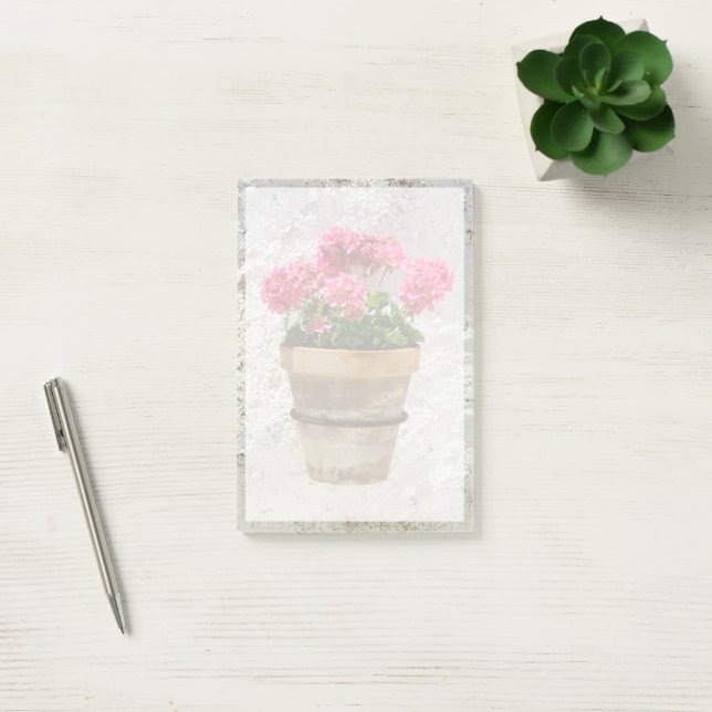Notas Post-it® Flowers | Geranium In Flower in Pot (Oficina)