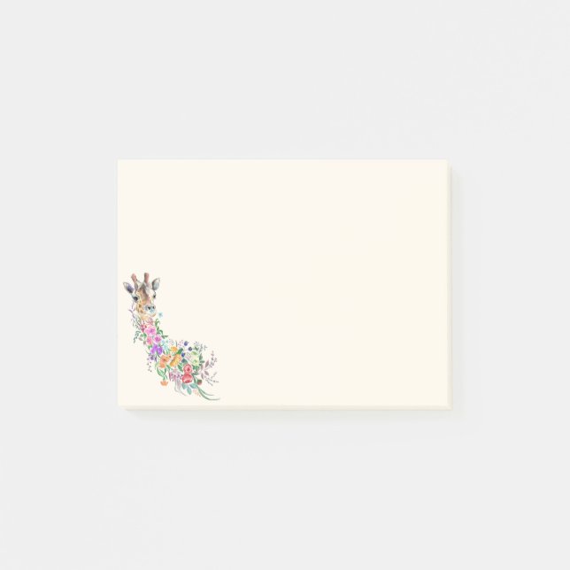 Notas Post-it® Flowers Giraffe Post it Notes (Anverso)