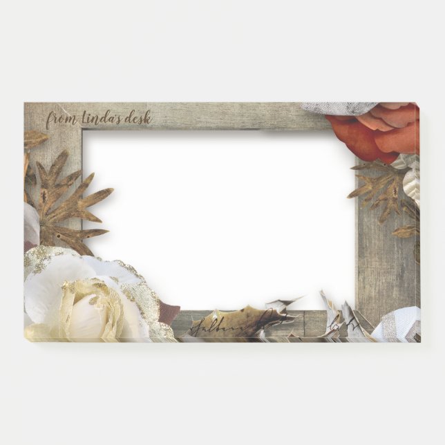 Notas Post-it® Flowery Floral Frame Extra Large Post-it Notes (Anverso)