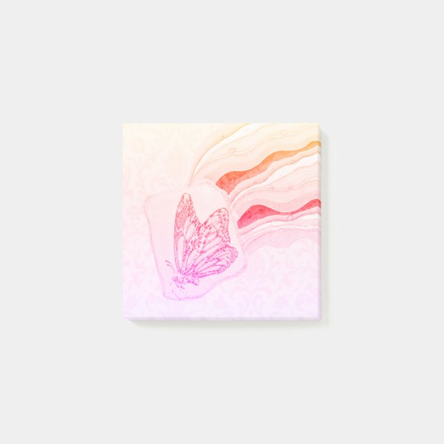 Notas Post-it® Flutterby Butterfly Post-it Notes (Anverso)