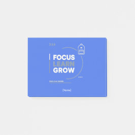 Notas Post-it® Focus Learn Grow / Motivación y Éxito Escolar