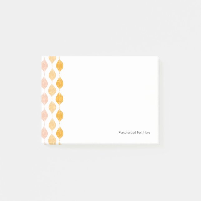 Notas Post-it® Fondo abstracto del patrón oro (Anverso)