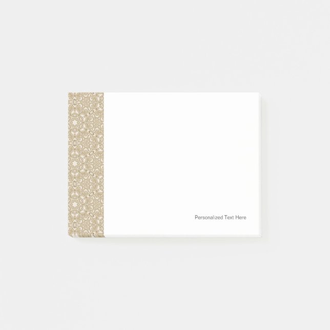 Notas Post-it® Fondo adornado floral (Anverso)