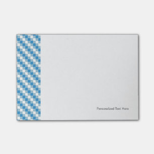 Notas Post-it® fondo Azul-blanco de los cuadrados