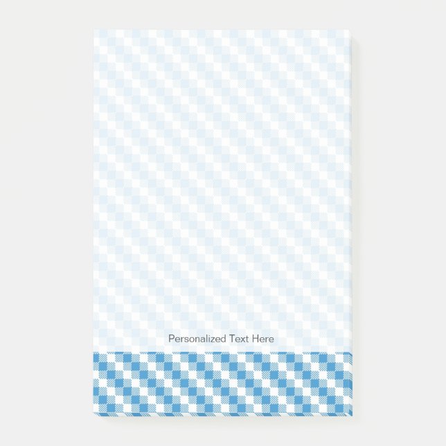 Notas Post-it® fondo Azul-blanco de los cuadrados (Anverso)