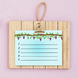 Notas Post-it® Fondo azul con viñedos de 4" x 3"