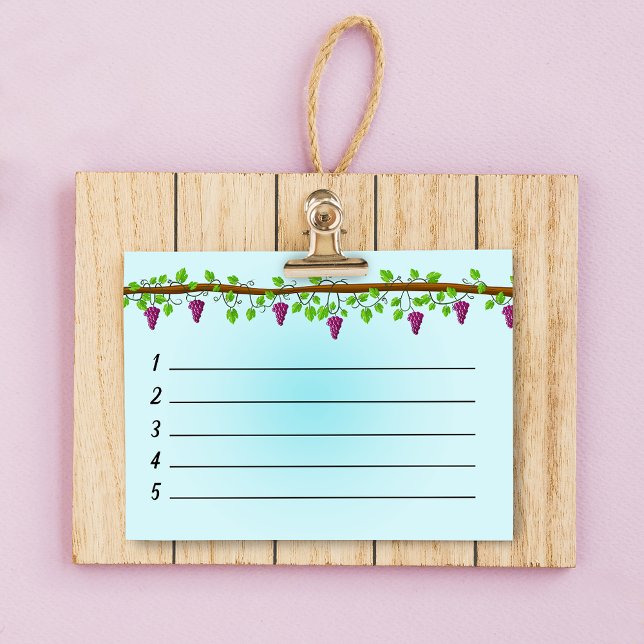 Notas Post-it® Fondo azul con viñedos de 4" x 3" (Subido por el creador)