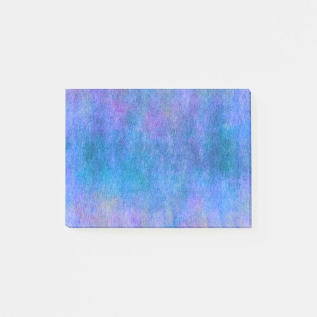 Notas Post-it® Fondo azul púrpura de la textura de la acuarela (Anverso)