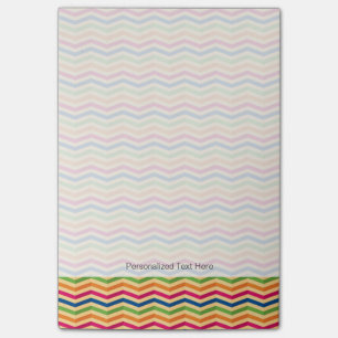 Notas Post-it® Fondo con las rayas en retro