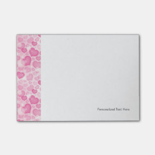 Notas Post-it® Fondo con los corazones