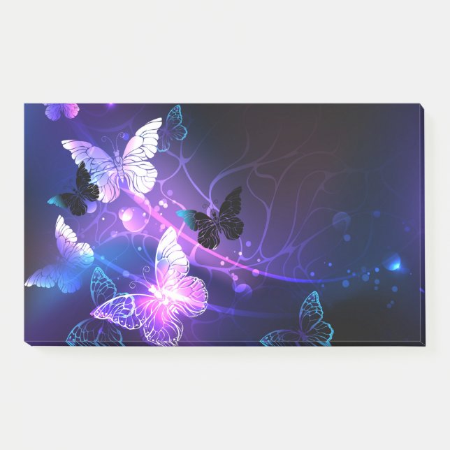 Notas Post-it® Fondo con mariposas nocturnas (Anverso)
