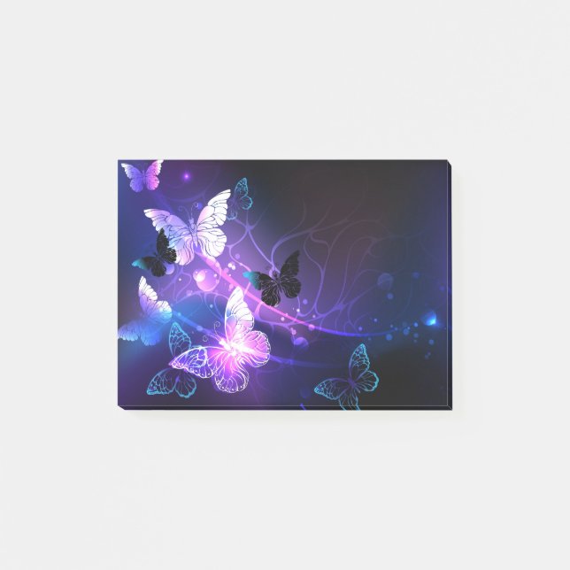 Notas Post-it® Fondo con mariposas nocturnas (Anverso)