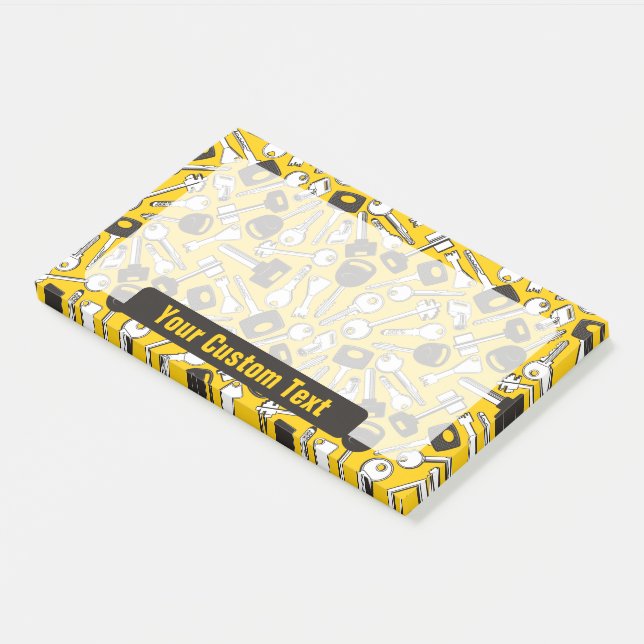 Notas Post-it® Fondo de conjunto de claves (En perspectiva)