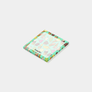 Notas Post-it® Fondo de Crema de Hielo