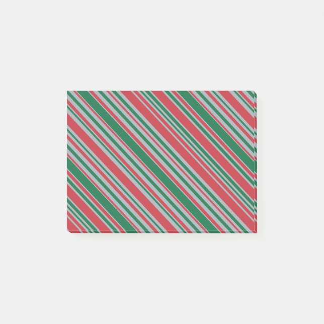 Notas Post-it® Fondo de franjas diagonales (Anverso)
