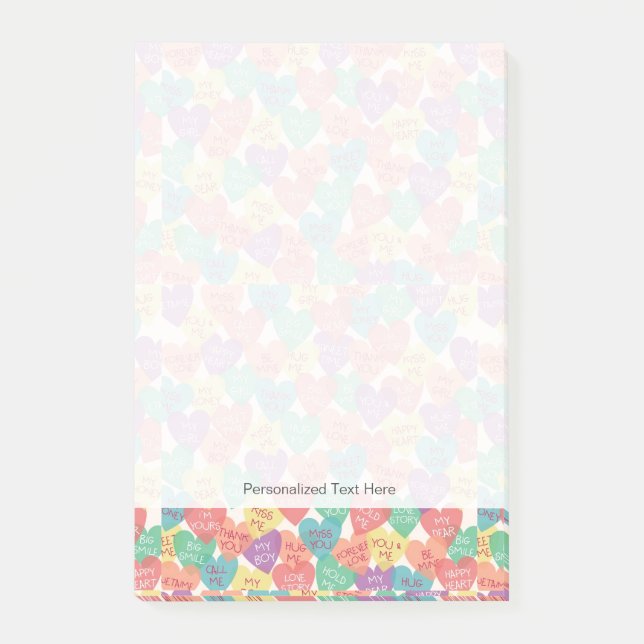 Notas Post-it® Fondo de la forma del amor (Anverso)