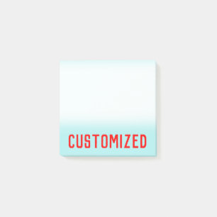 Notas Post-it® Fondo de la turquesa y nombre personalizado
