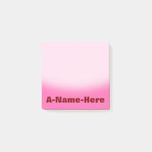 Notas Post-it® Fondo de las rosas fuertes con el nombre intrépid