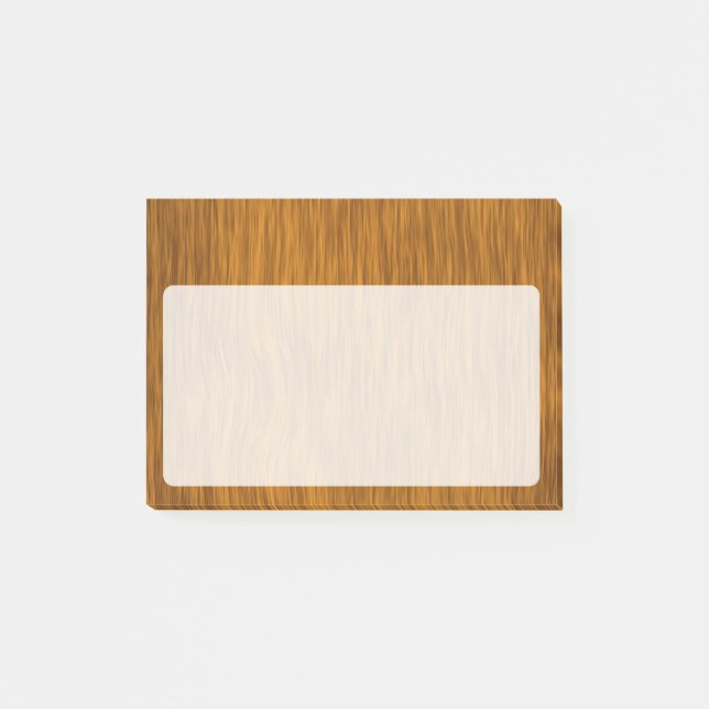 Notas Post-it® Fondo de madera áspera dorada falsa (Anverso)