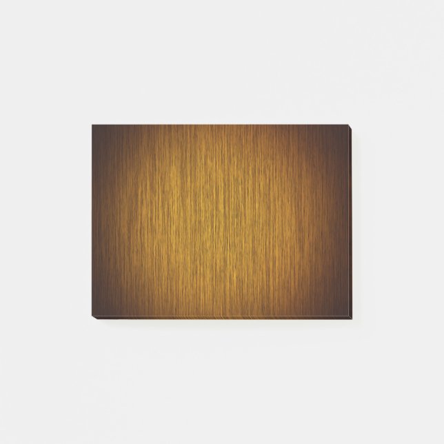 Notas Post-it® Fondo de Madera Grave del Tabaco Sunburst (Anverso)