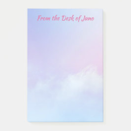 Notas Post-it® Fondo de nube rosa y azul pastel