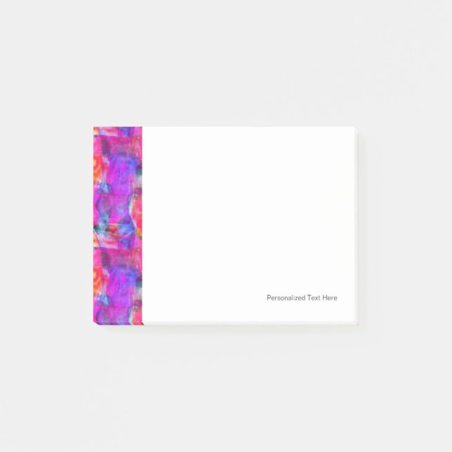 Notas Post-it® Fondo de textura rosa, azul y roja (Anverso)