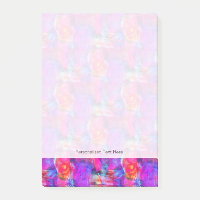 Notas Post-it® Fondo de textura rosa, azul y roja (Anverso)