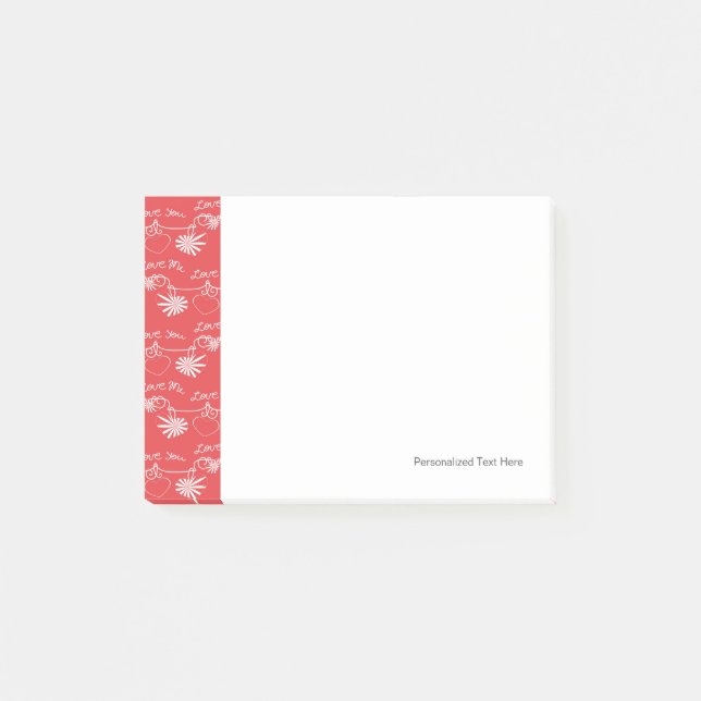 Notas Post-it® Fondo del día de San Valentín (Anverso)