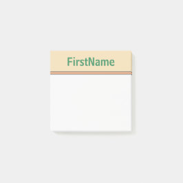 Notas Post-it® Fondo elegante del moreno y nombre intrépido del