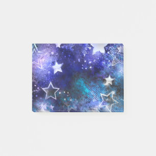 Notas Post-it® Fondo espacial con estrellas