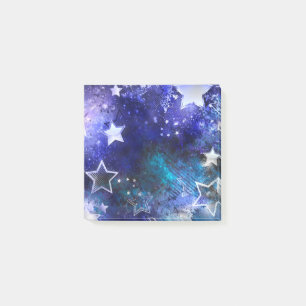 Notas Post-it® Fondo espacial con estrellas