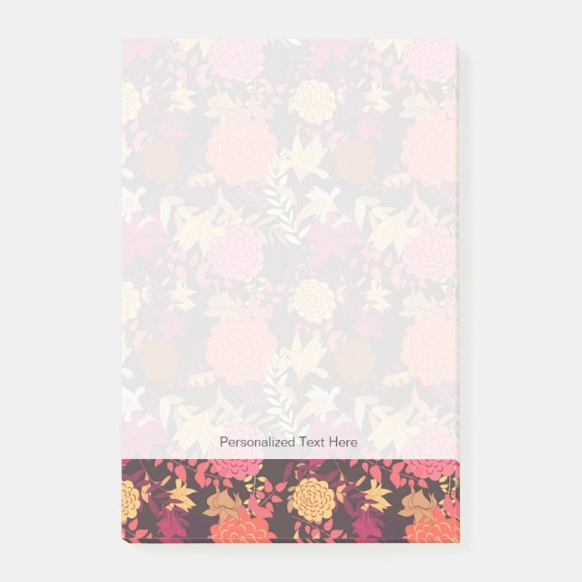 Notas Post-it® Fondo floral 2 (Anverso)