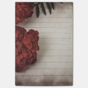 Notas Post-it® Fondo floral con papel tendido
