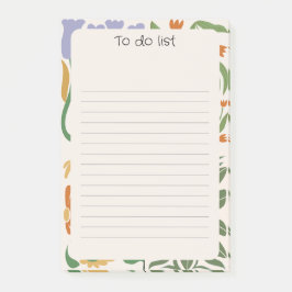 Notas Post-it® Fondo floral de moda Verde rosa