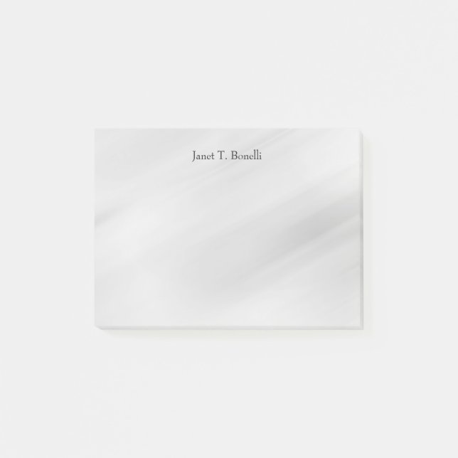Notas Post-it® Fondo gris elegante simple profesional simple (Anverso)