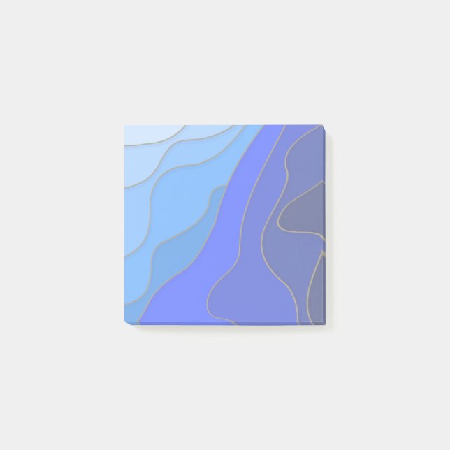 Notas Post-it® fondo marino azul (Anverso)