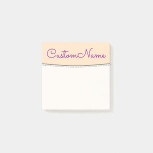 Notas Post-it® Fondo mínimo de la sopa de mariscos y nombre